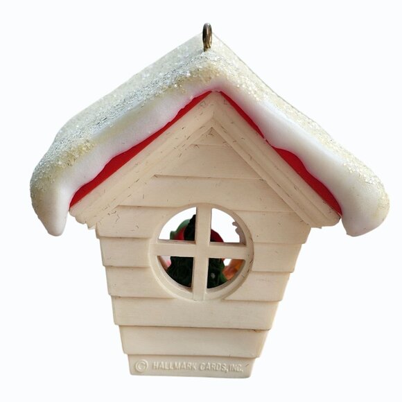 Hallmark Ready For Christmas, Christmas Ornament 1979 Redbird Cardinal Birdhouse - Picture 5 of 12